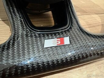 AUDI KARBON ŠPORTOVÝ PERFOROVANÝ ZKOSENY VOLANT - 5