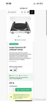 Gramofon audio-technica AT-LP60xBT black - 5