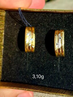 Zlate náušnice kamienky 585 - 5