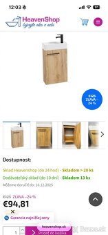 Keramické umývadlo 50cm + skrinka dub remeselný - 5