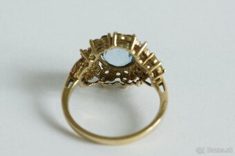 9ct zlatý secesný presteň - 5