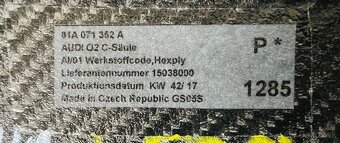 Audi SQ2 Q2 81A GA kryt sloupku C Carbon ORIGINAL - 5