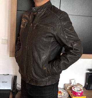 Pánska kožená bunda Camel Active - 5