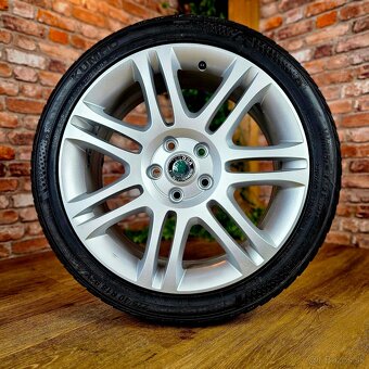 Alu R18 5x112 orig. ŠKODA, VW, SEAT + zimné 225/40R18 - 5