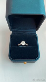 Predam diamantový prsteň 1,52ct, biele zlato - 5