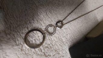 Strieborná retiazka 925 s príveskom a náušnicami - 5