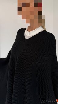 Čierne upletove pončo H&M - 5