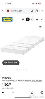 Ikea detská rastúca posteľ - ružová - 5