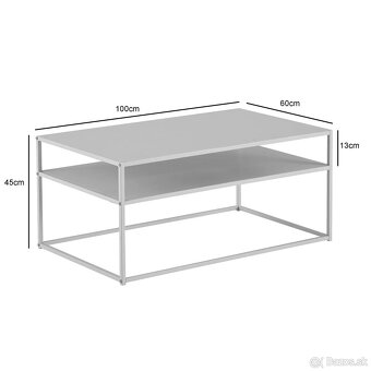 Konferenčný stolík biely / viacero druhov - 5