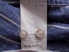 Lacoste pánska ľanová slim košeľa  roll up rukáv M - 5