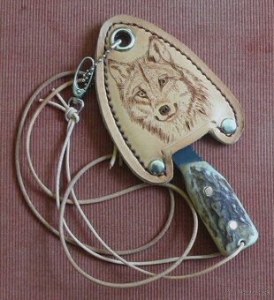 Mini lovecký nôž na krk - 5