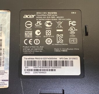 Acer TravelMate / Intel i3-2370M / 4GB RAM / 500GB HDD /14" - 5