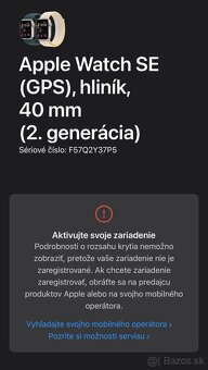 Apple Watch SE 2 (2024) 40mm Midnight - neaktivované - 5