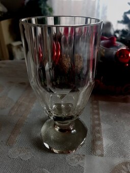 hutné sklo váza Klinger, amfora rosé, dóza Egermann,... - 5