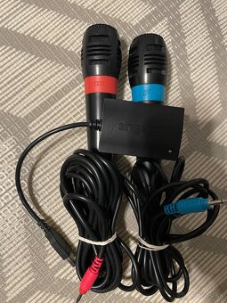 Playstation 2 - Mikrofony SingStar + hry PS2 - 5