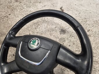 Predám koženy volant kompletný - Škoda Octavia II 2 facelift - 5