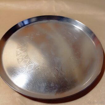 Starožitná alpaková cukornička s podšálkou - 5