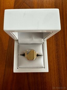 Zlatý pánsky pečatný prsteň - 5
