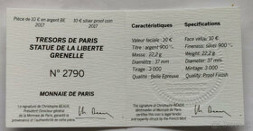10 Euro stříbrná Socha svobody Francie 2017 - 5