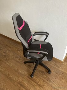 Kancelárska a herná stolička KA-L611 PINK, ružová, sivá a či - 5