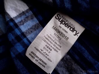 Superdry pánska slim košeľa roll up rukáv M - 5
