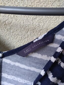 Letné tmavomodro-pásavé šaty M&S - 5