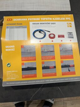 Vykurovací kábel s termostatom dĺžka 15m príkon 185W PPC-15 - 5