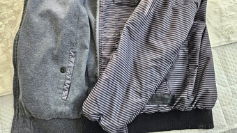 Pánska bunda na zips, GLO-STORY, sivá s bielymi pruhmi, M/L - 5