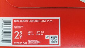Topánky Nike Court Borough Low, číslo 34 - 5