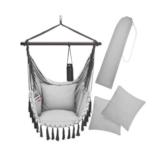 Závesné kreslo držiak vankúš taška 150kg - 3 farby - 5