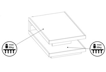 Konferenčný stolík Lyon, biely lesk - 5