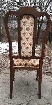 Rustikálne masivné tmavé stoličky-4 ks - 5