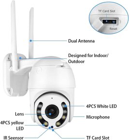Bezpečnostná Wifi kamera Aottom s 4x optickým zoomom - 5