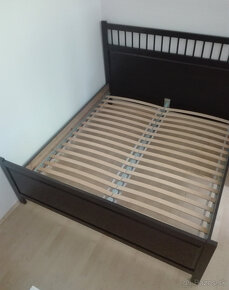drevená čierna posteľ ikea hemnes (komplet s matracmi) - 5