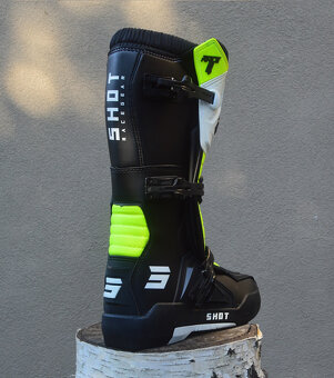 čižmy fluo žlté shot race enduro atv - 5