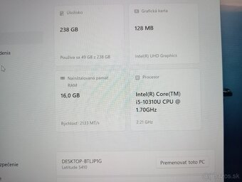 Dell Latitude 5410 + Intel core i5 + 16gb ram + Windows 11 - 5