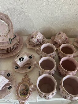 Ružový porcelán Thun Rosa šálky poháre čajník - 5