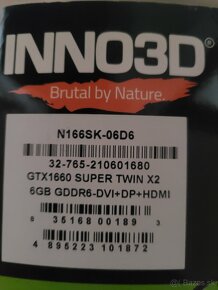 Predám grafiku nVidia GTX1660 SUPER 6GB GDDR6 - 5