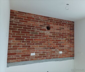 Ručne rezaný rustikálny tehlový obklad - krajný rez - 5