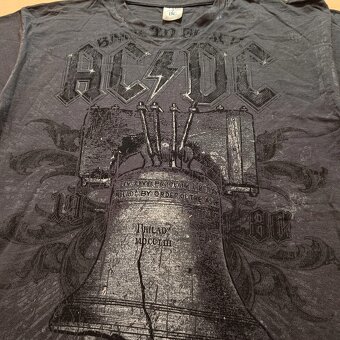 AC/DC sivé tričko s krátkym rukávom s potlačou M - 5