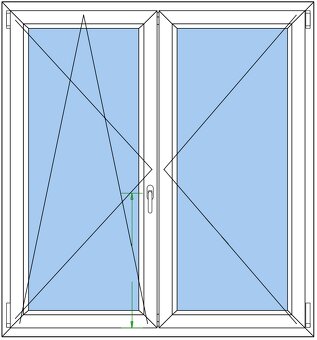 KUPIM Plastové okná, š 170-177cm X v 140 -143cm, š 54 X v 80 - 5