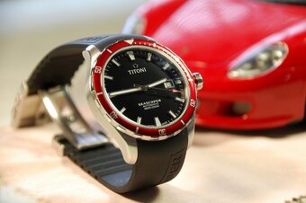 Titoni model Seascoper black - red, orig. hodinky, stav NOVÉ - 5