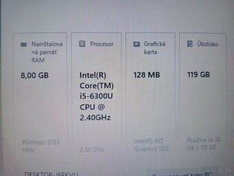 Lenovo Thinkpad T470 + Intel core i5 + 8gb ram + 128gb ssd - 5