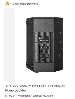 Predám HK Audio PREMIUM PR:O 10 XD - 5