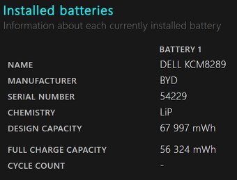 Originálna batéria Dell GJKNX – použitá, 56 324 mWh - 5