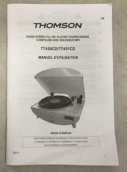 Gramofón s DO + CD Rádio USB AUX 2x reproduktory - 5