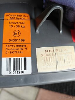 Autosedačka Römer Kid Plus 15-36 kg - 5