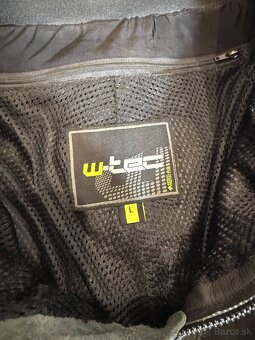 Pánske kožené moto nohavice W-TEC Vector - čierno-červená - 5