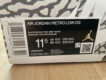 Jordan 1 Retro Low OG Black Cement 100% originál Nové - 5