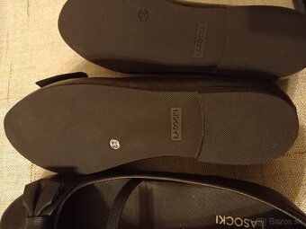 Dievčenské - dámske tmavomodré poltopánky - balerínky č. 38 - 5
